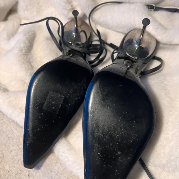 ALEXANDER WANG Leather Selena Ankle Strap Stilettos In Black - Picture 4 of 6